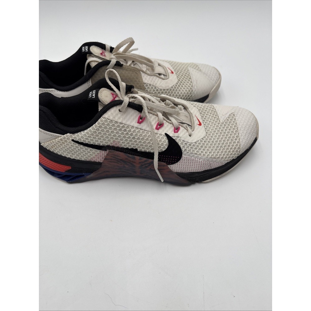 Nike Metcon Women's Size 8.5 Hyperlift White Mesh Tiger Stripe Side Lock Laces - Picture 2 of 12
